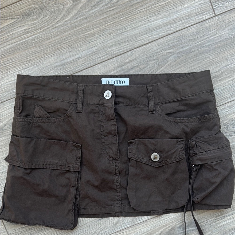 The Attico canvas cargo mini skirt - Picture 2 of 5